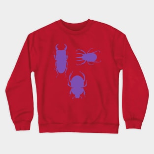 Beetles - purple Crewneck Sweatshirt